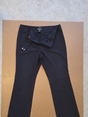 Style & Co. Black Pinstripe Stretch Dress Pants